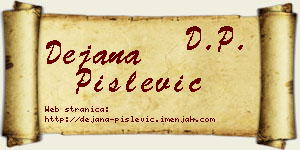 Dejana Pislević vizit kartica